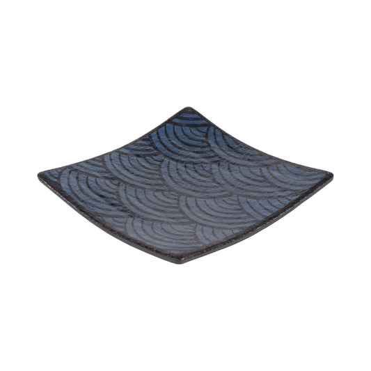 Melamine Square Plate - Catalina Dark Blue