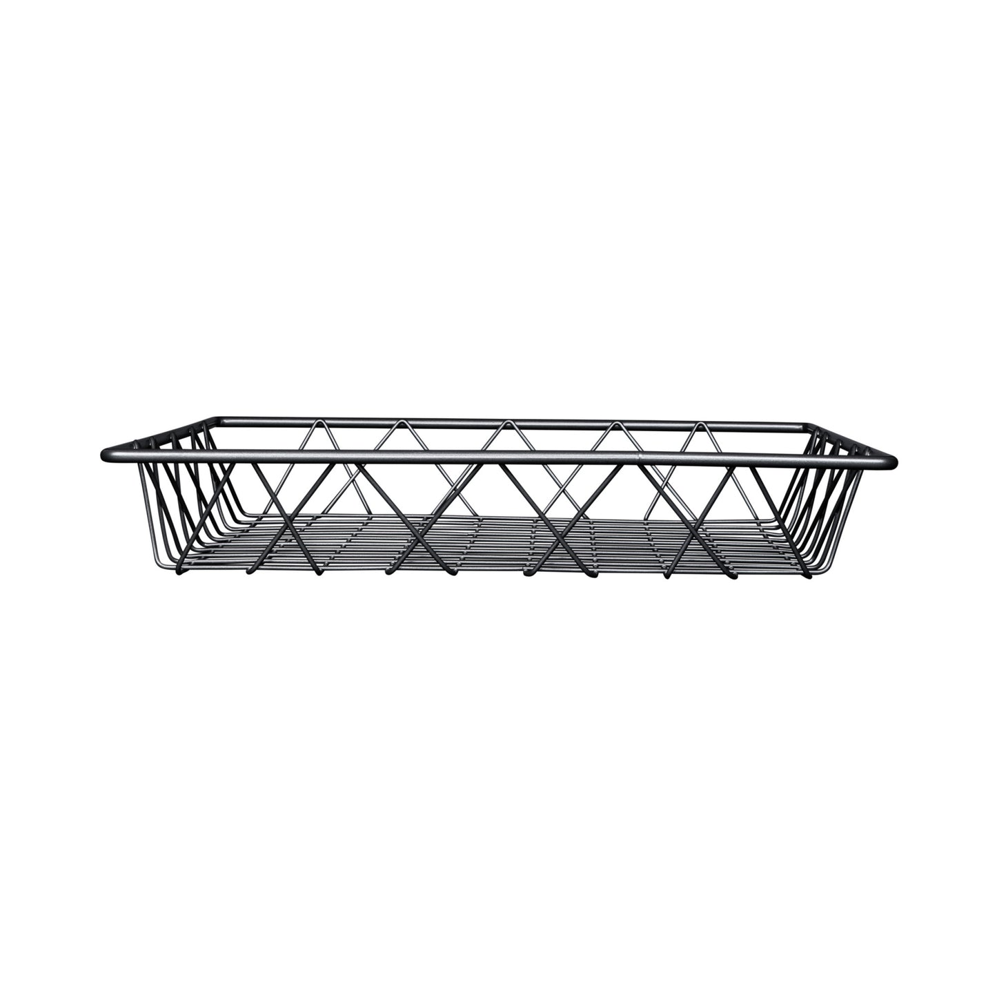 Metal Square Wire Basket - Gunmetal Grey