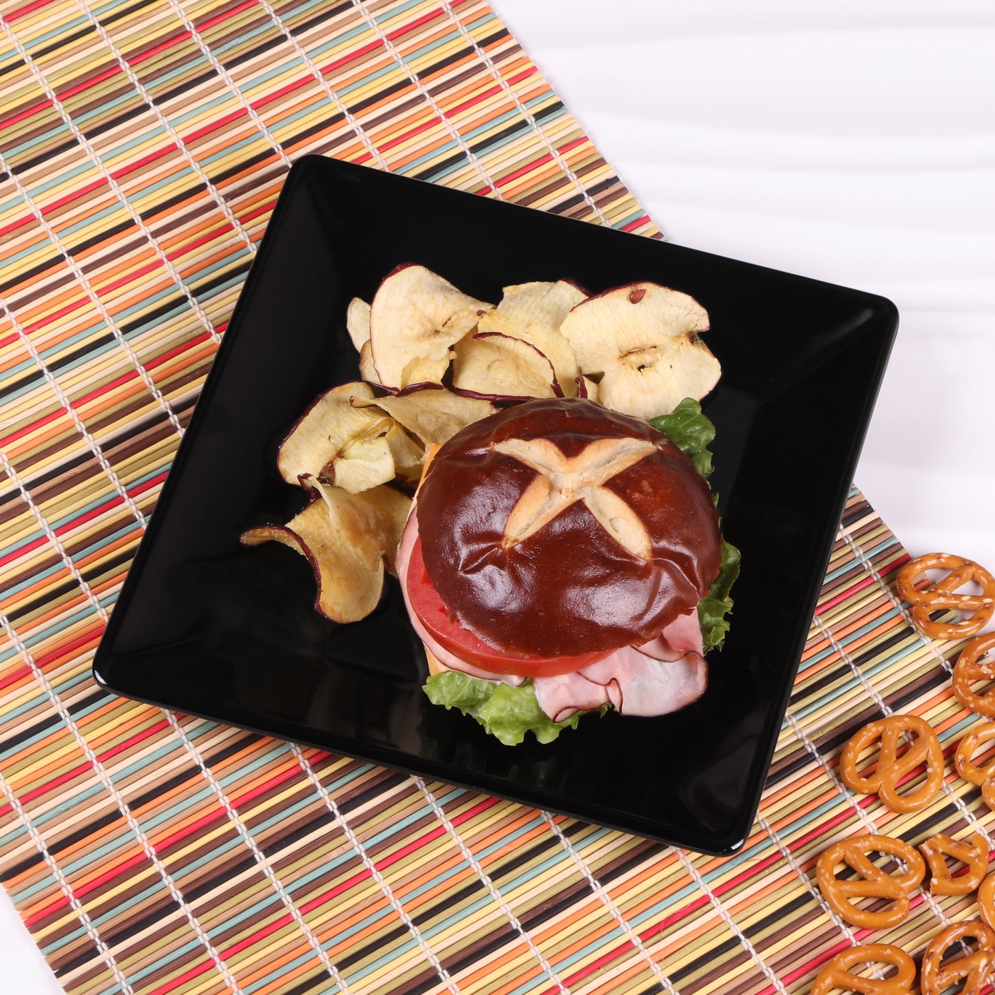 Melamine Square Plate - Black