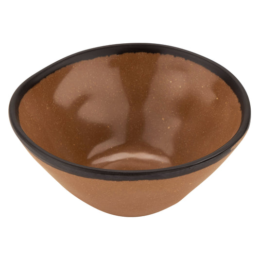 8 oz. Speckled Taupe, Melamine, Salad/Soup/Side Dish Bowl, (12 oz. rim-full), 5" Top Dia., 2" Deep, G.E.T. Pottery Market Matte (12 Pack)
