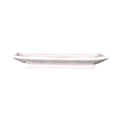 Melamine Rectangular Plate - Taupe Design