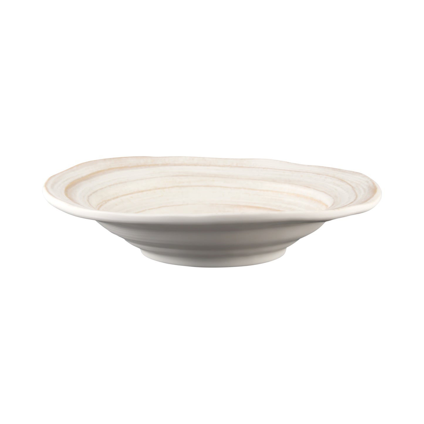 Melamine Irregular Round Bowl - Off White Design