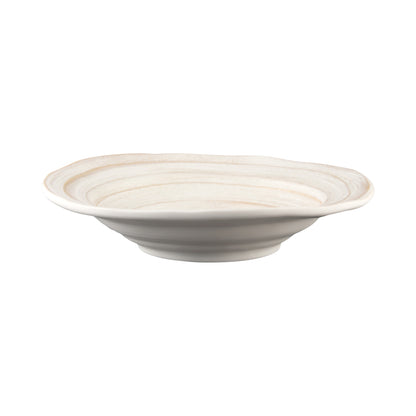 Melamine Irregular Round Bowl - Off White Design
