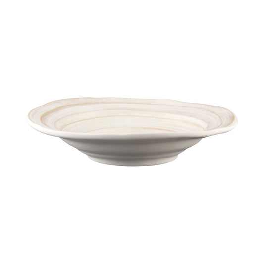 Melamine Irregular Round Bowl - Off White Design