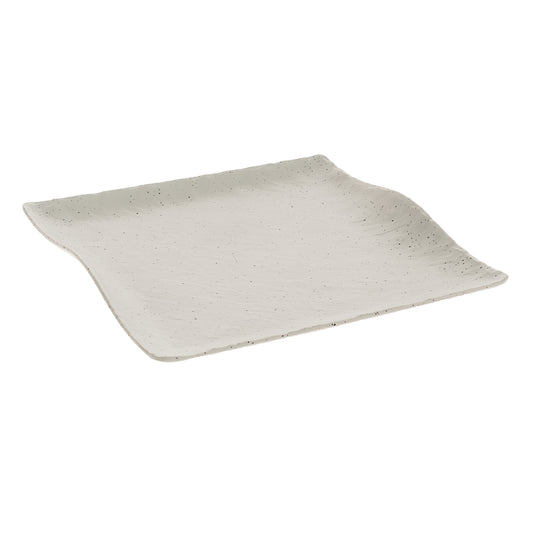 11" infuse stone natural square melamine platter (small), 11"L x 11"W x 1.5"H, GET, cheforward