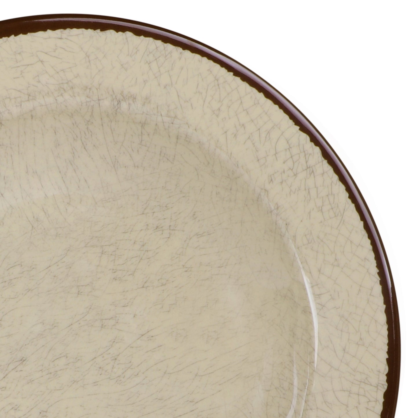 Melamine Round Crackle Pasta/Soup Bowl - Vanilla