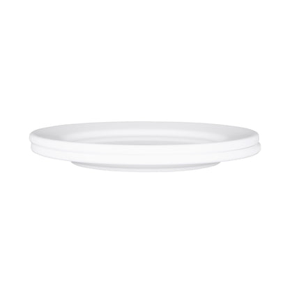 Melamine Round Rim Plate - White