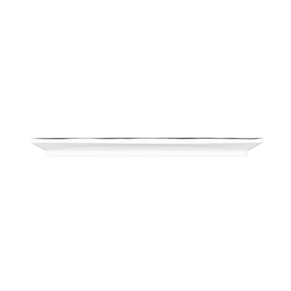 Melamine Rectangular Plate - White w/ Lapis Decal