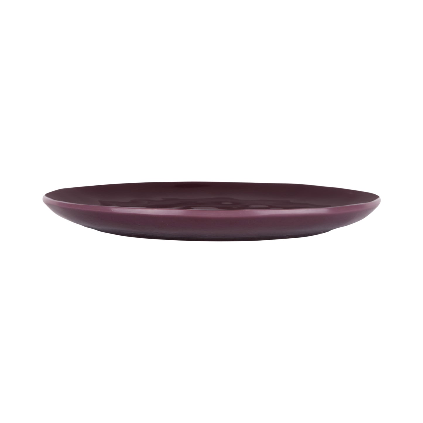 Melamine Round Plate - Purple Glaze