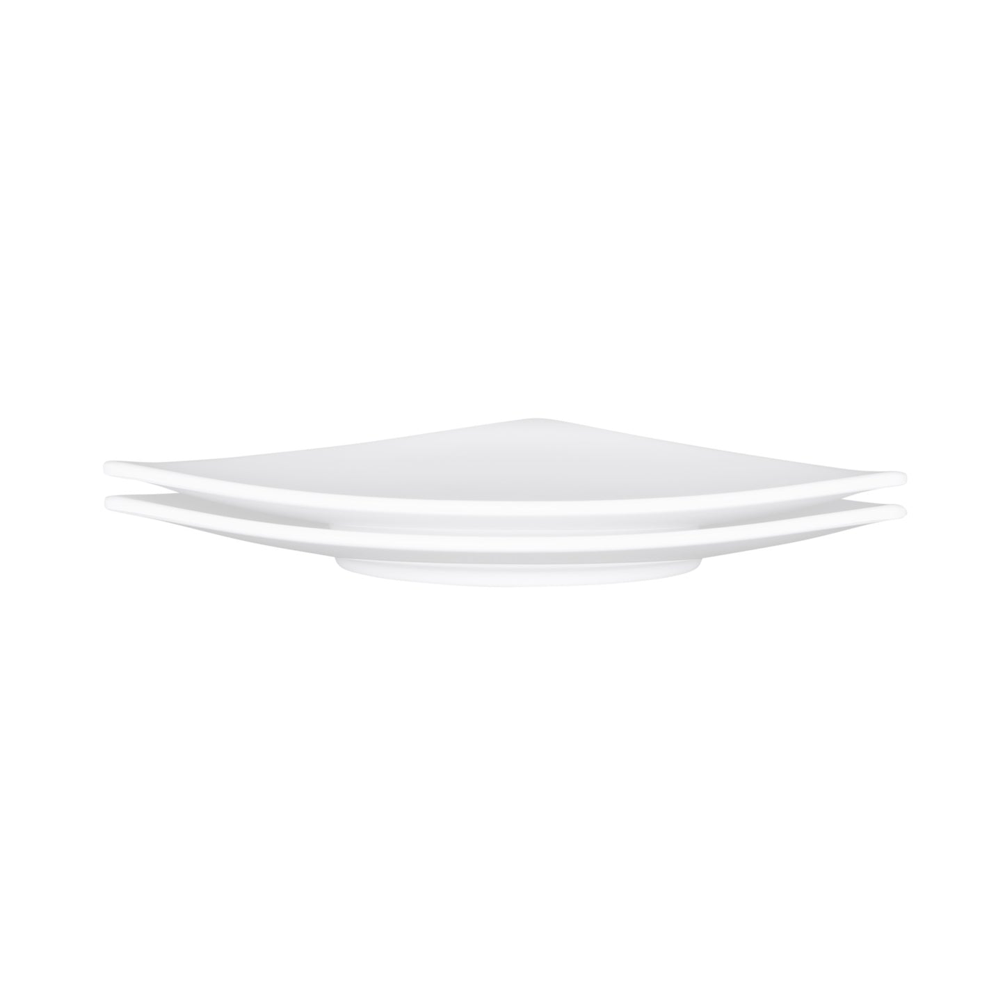 Melamine Triangle Plate - White