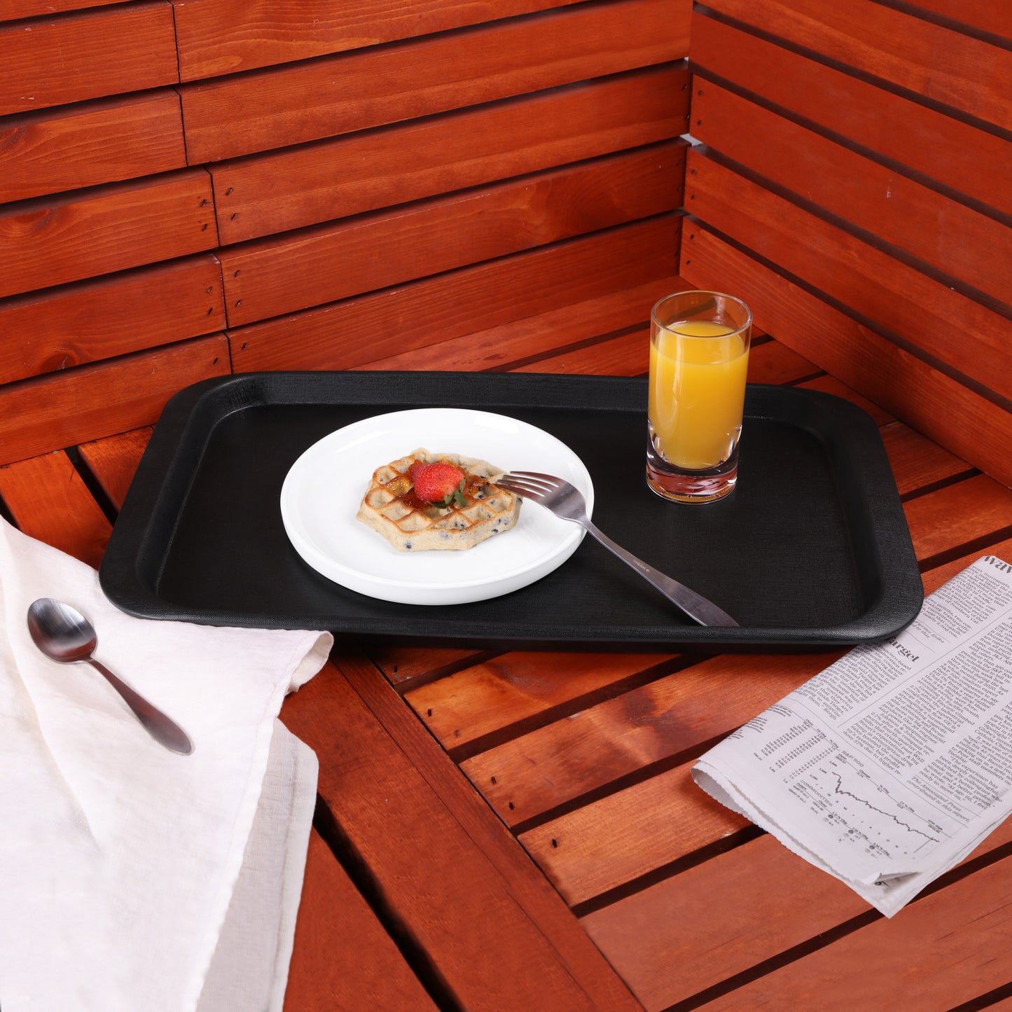 Melamine Rectangular Tray - Black