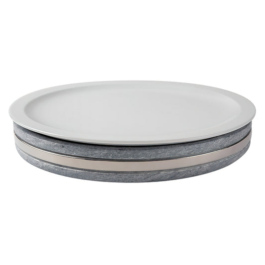 16.1" Cold Food Display Set with Soapstone Base. Includes