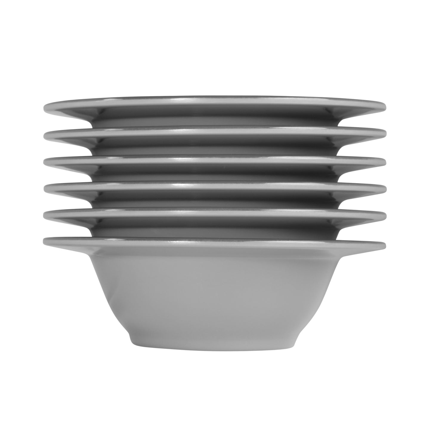 Melamine Round Crackle Bowl - Gray