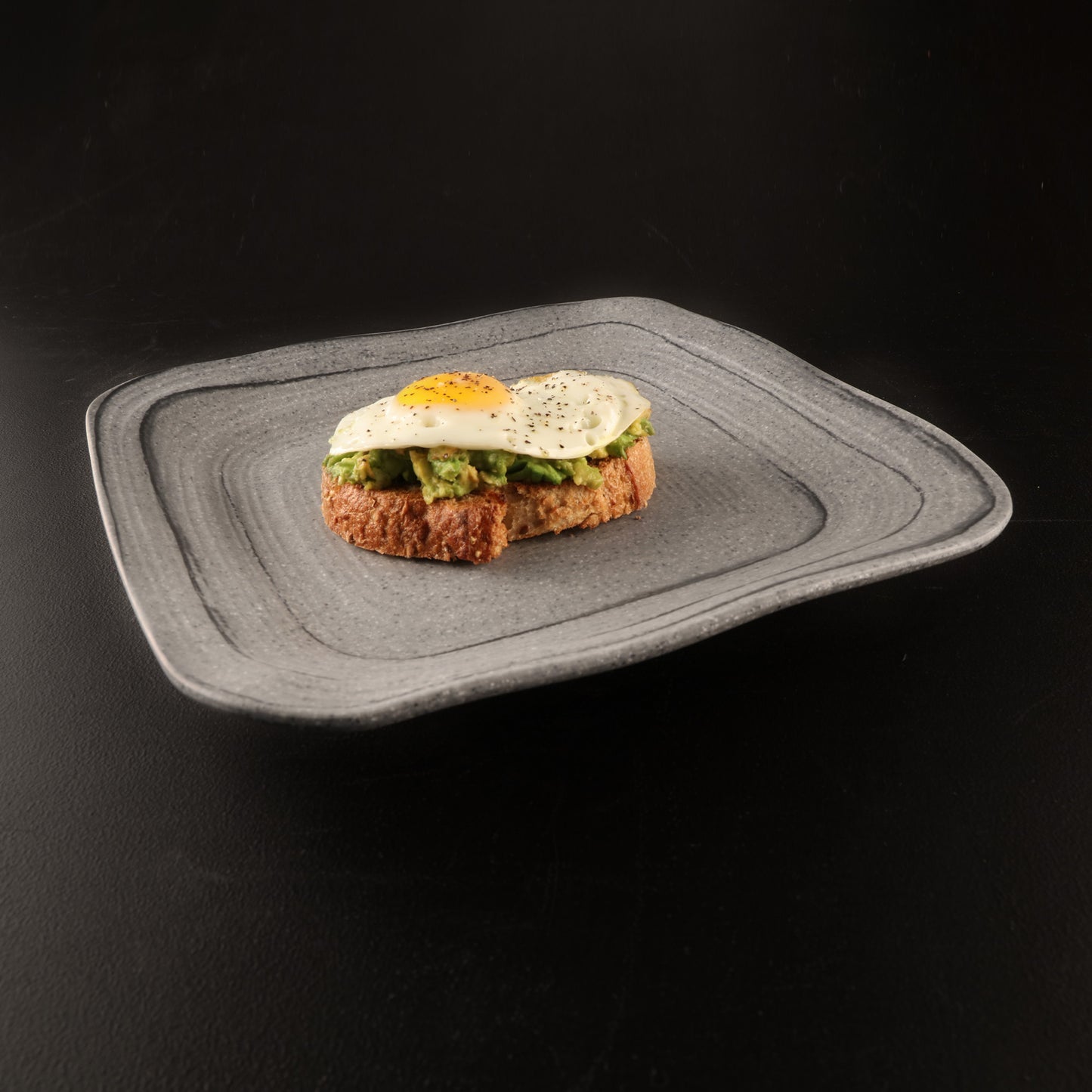 Melamine Irregular Square Plate - Granite Stone Design