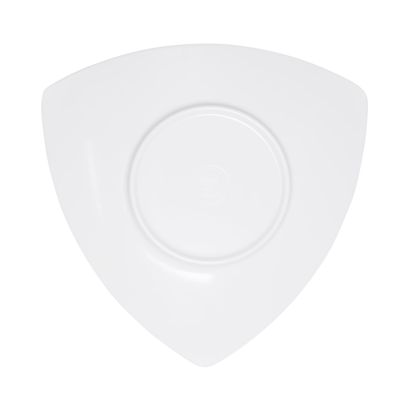 Melamine Triangle Plate - White