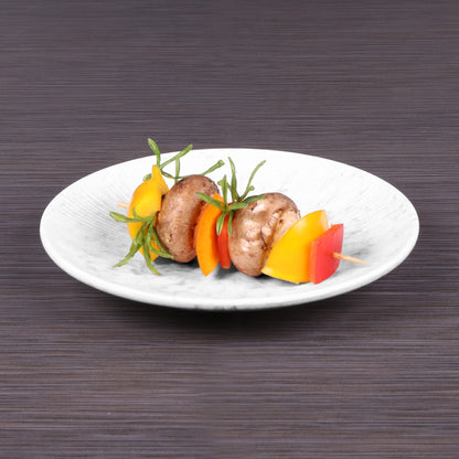 Melamine Round Plate - Gray Marble