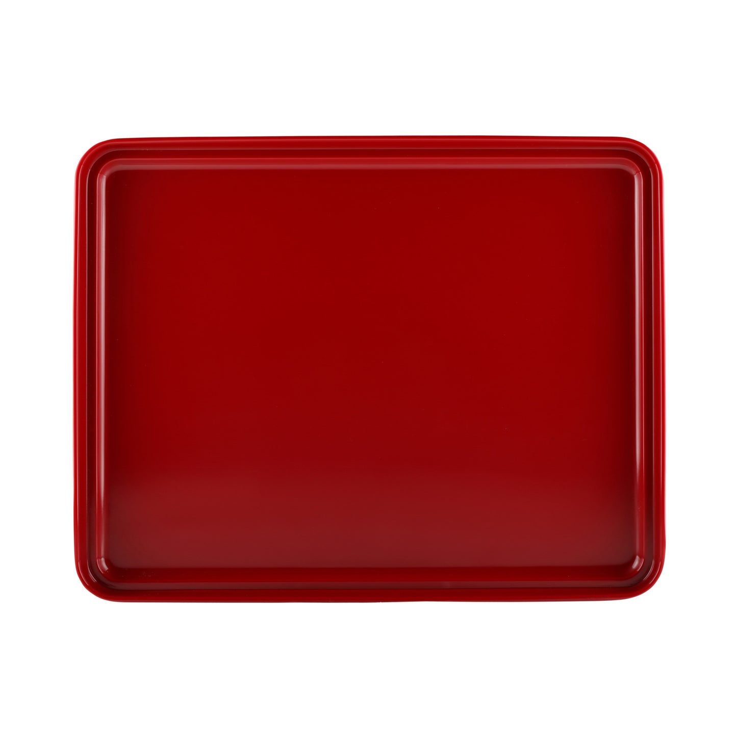 Melamine Two Tone Bento Box Lid - Black Outside, Red Inside