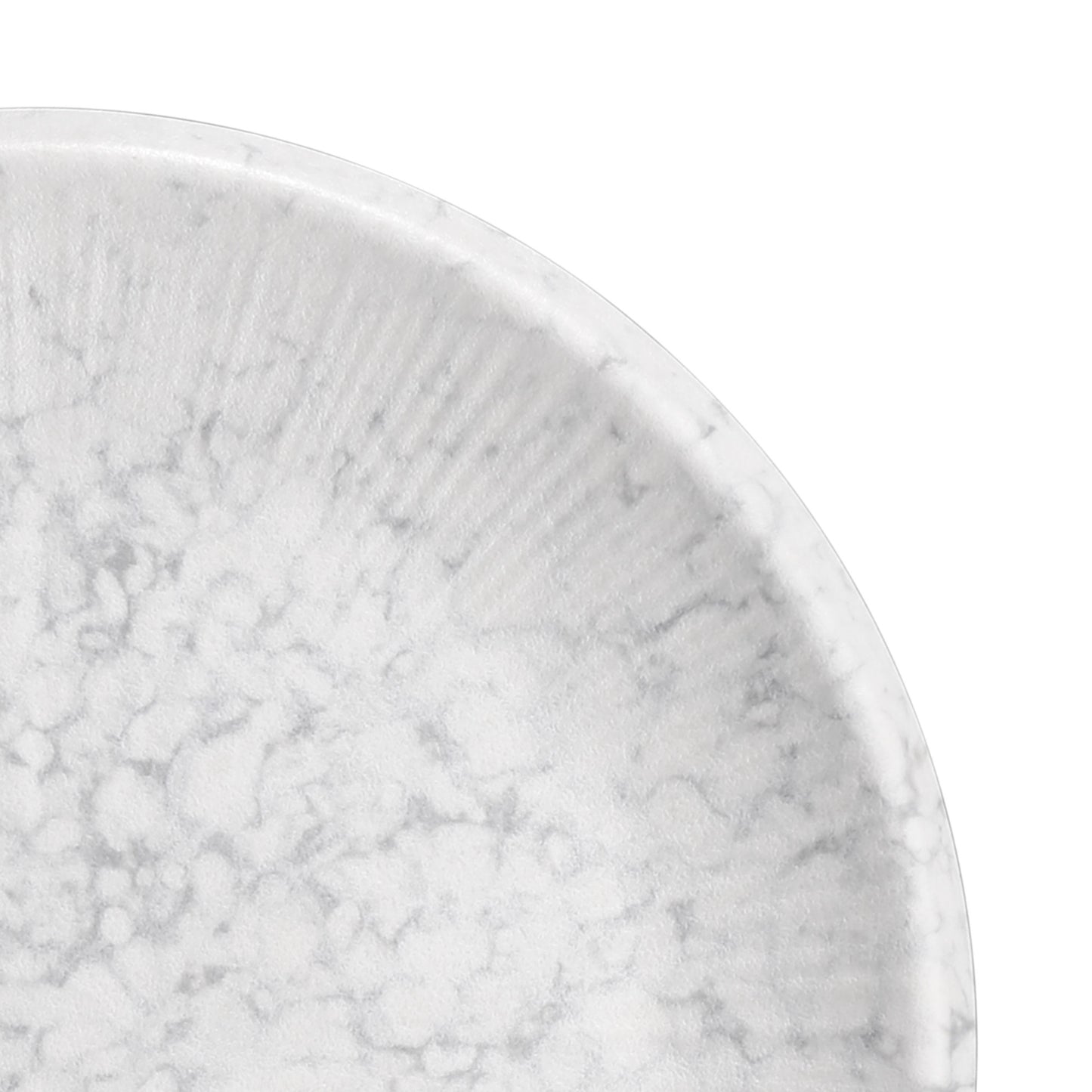 Melamine Round Chip & Dip Plate - Gray Marble
