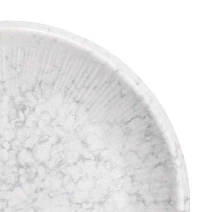 Melamine Round Chip & Dip Plate - Gray Marble