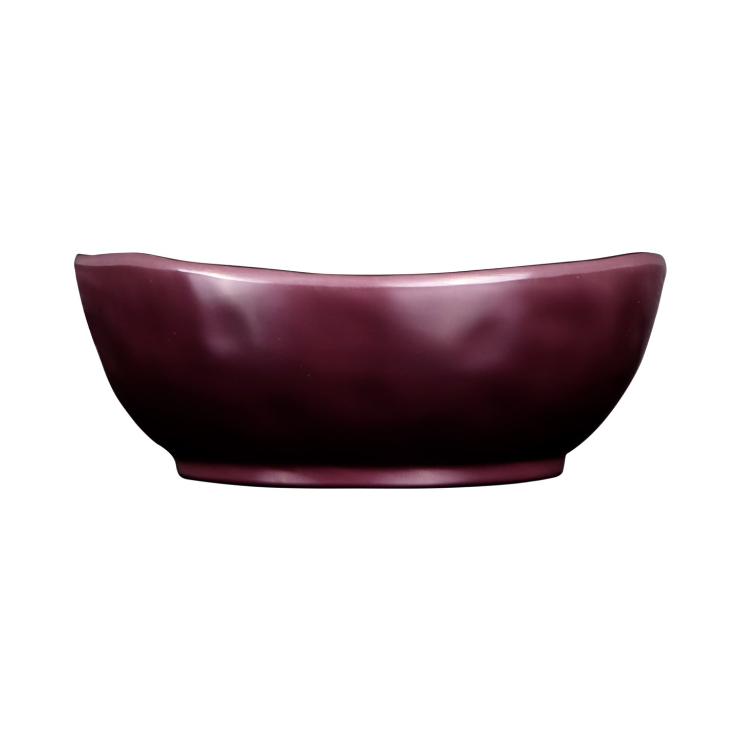 Melamine Irregular Round Bowl - Purple Glaze