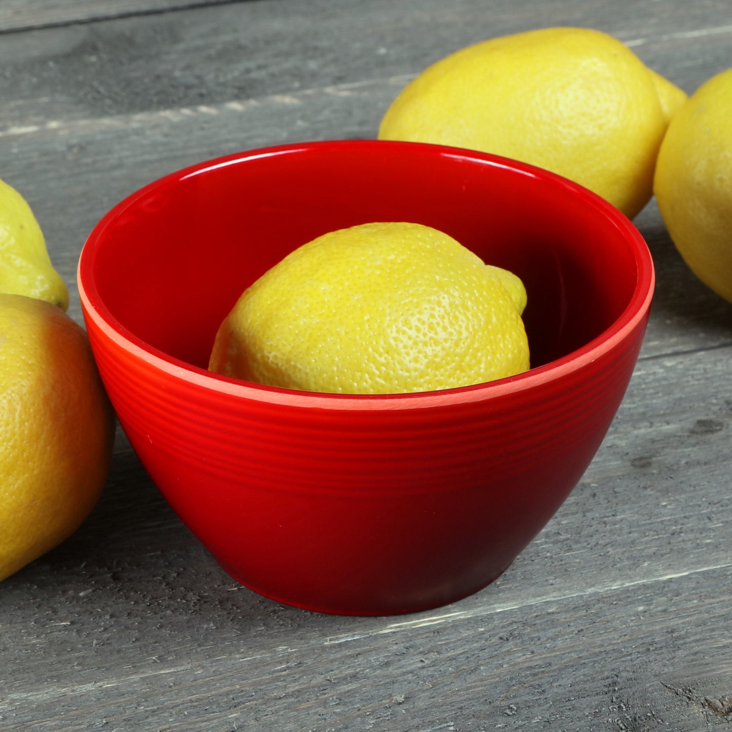 Melamine Round Bowl - Red Glaze