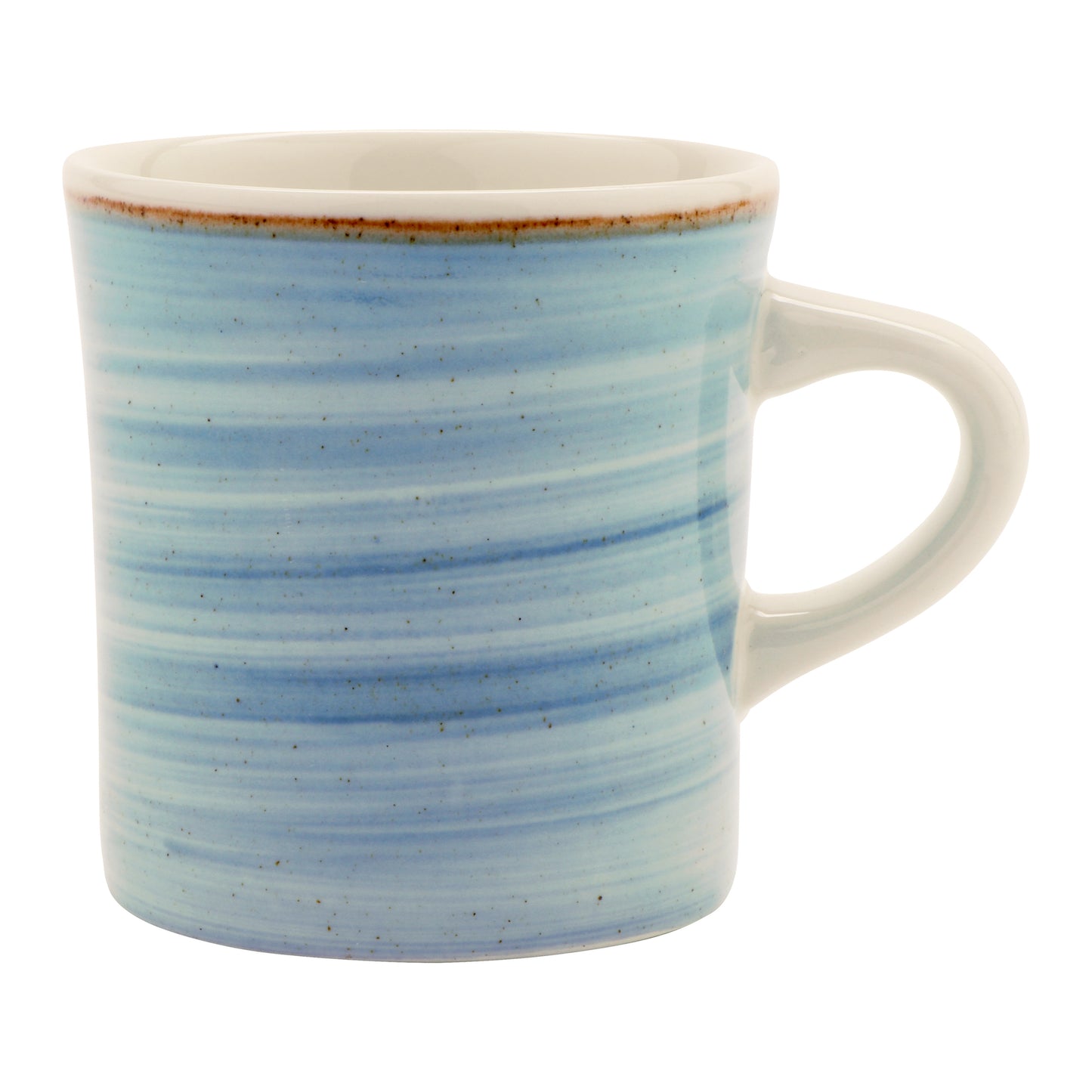 11 oz. Blue Porcelain Mug, 5" Dia. w/Handle, Corona Artisan Blue (12 Pack)