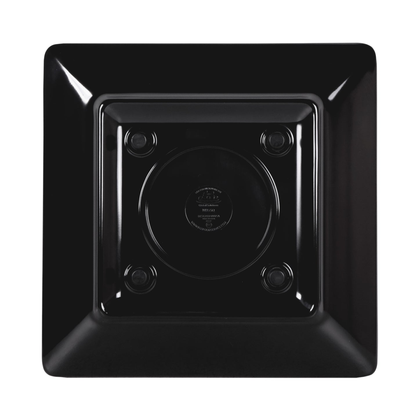 Melamine Square Plate - Black