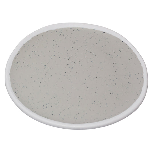 7.5" Dove Gray, Melamine, Round Plate/Side Dish, G.E.T. Pottery Market Glazed (12 Pack)