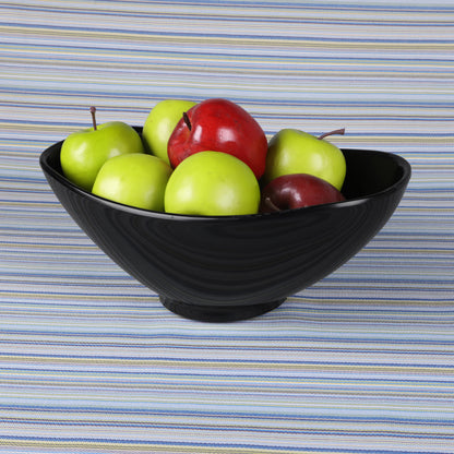 Melamine Oval Bowl - Black