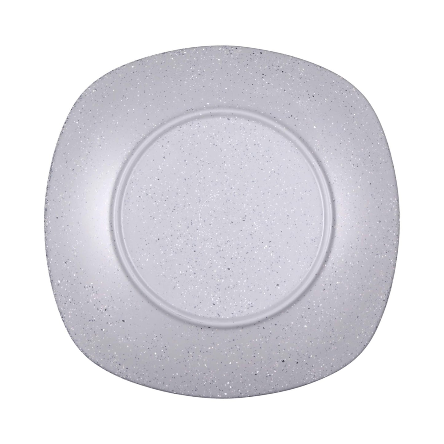 Melamine Square Plate w/ Rounded Edges - Granite Stone