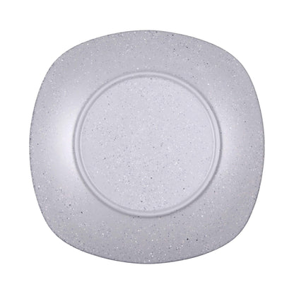 Melamine Square Plate w/ Rounded Edges - Granite Stone