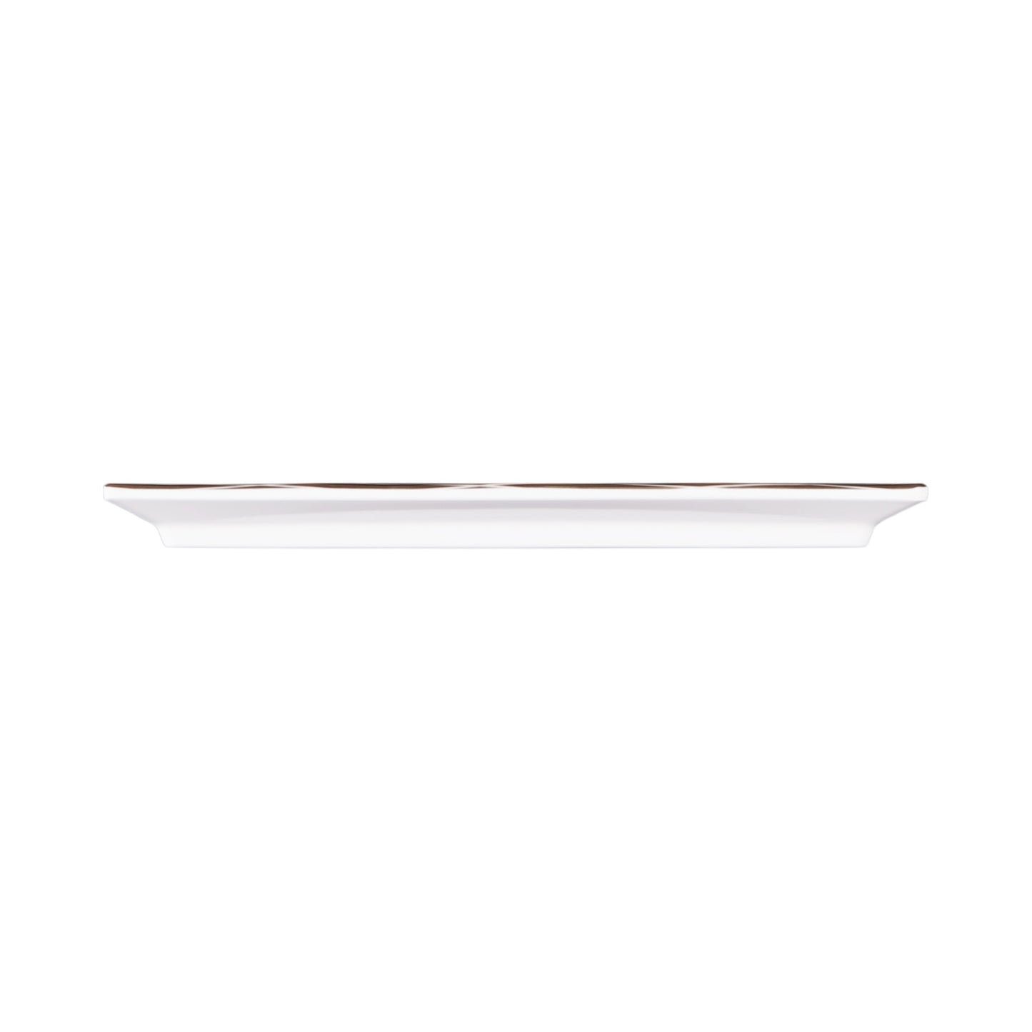 Melamine Rectangular Plate - White w/ Chocolate Decal