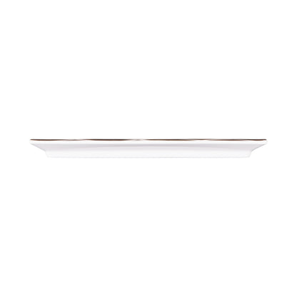 Melamine Rectangular Plate - White w/ Chocolate Decal
