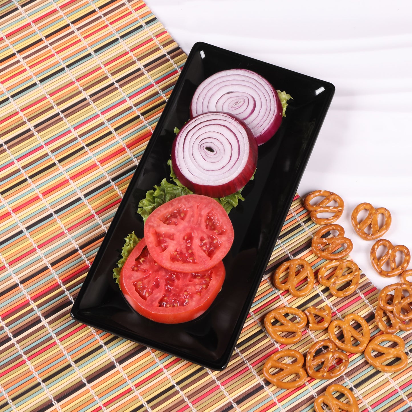 Melamine Rectangular Plate - Black