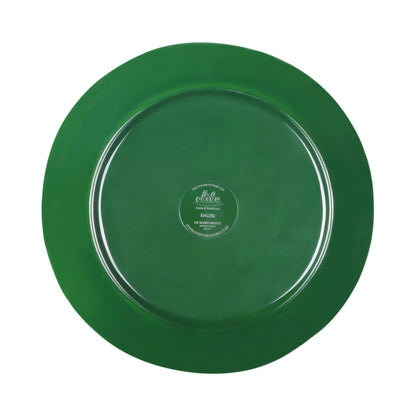 Melamine Round Plate - Green Glaze