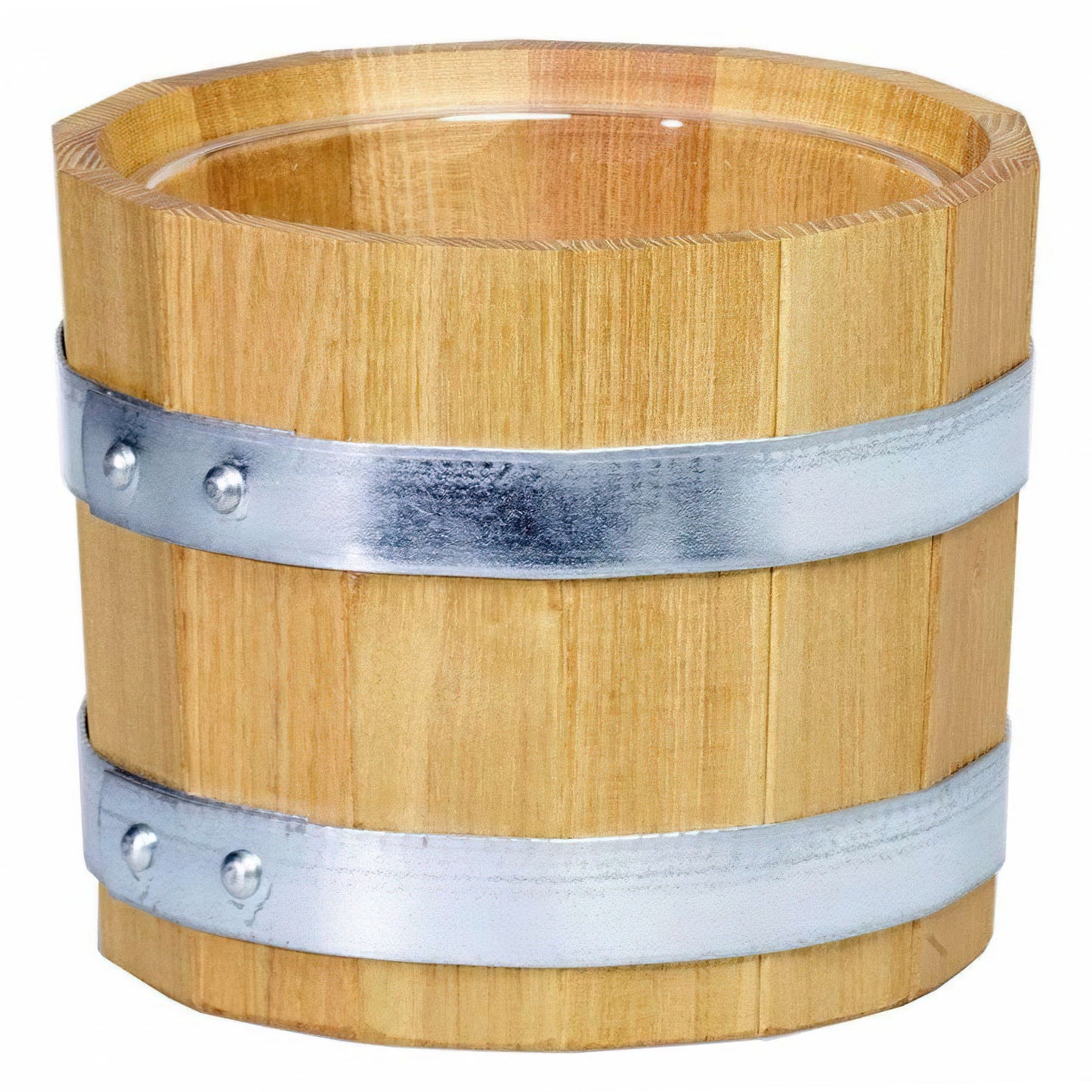 Wooden Beverage Bucket/Tub. Includes PC Plastic Insert Lin