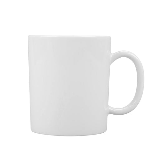 8 oz. Tritan, White, Coffee Mug with Handle, (10 oz. rim-full), 3" Top Dia., (4.25" Top Dia., with Handle), 3.5" Tall, 3.25" Deep, G.E.T. Cups & Mugs (12 Pack)