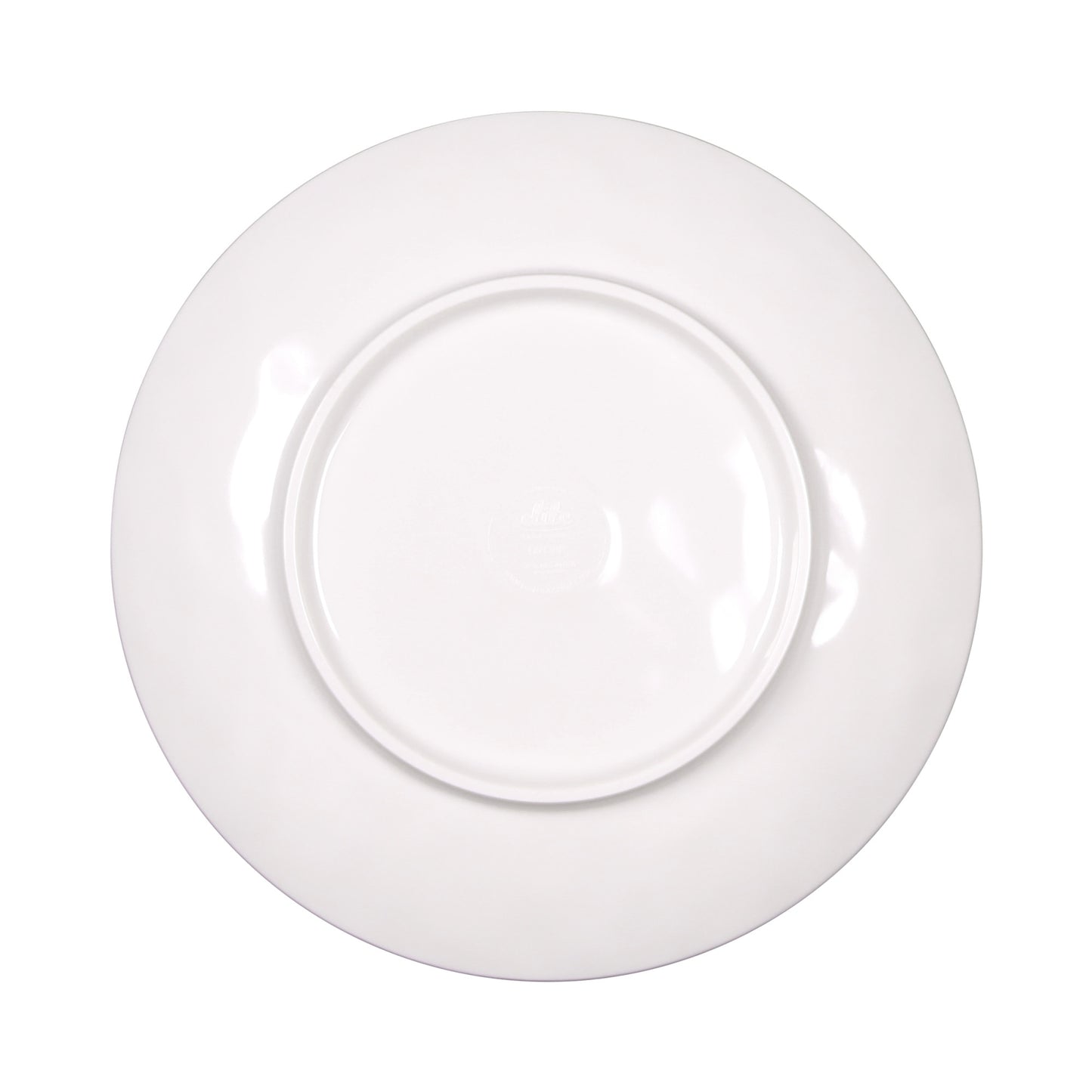 Melamine Round Plate - Taupe Design