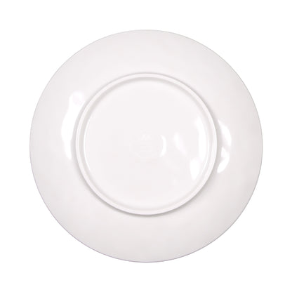 Melamine Round Plate - Taupe Design