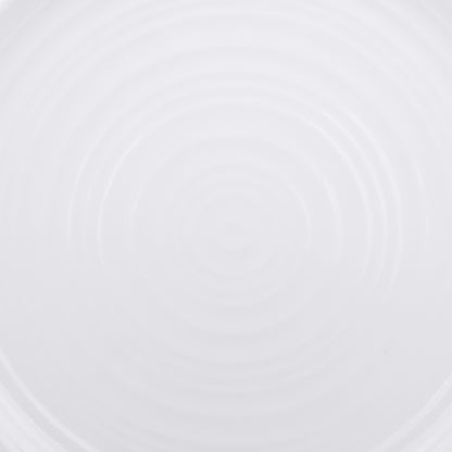 Melamine Round Swirl Plate - White
