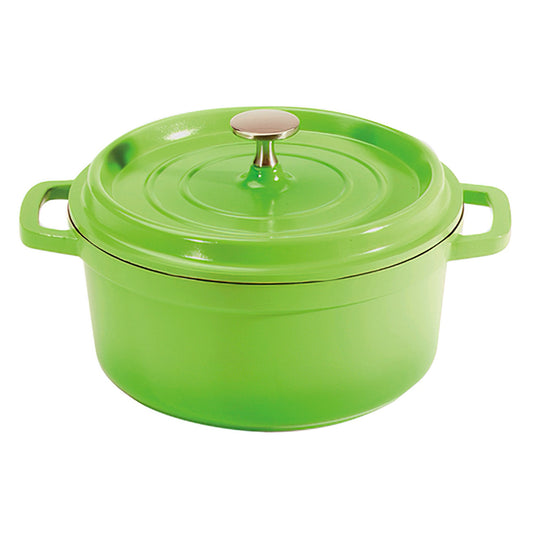 0.75 qt. (0.94 qt. Rim Full) 6" Induction Ready Round Dutch Oven w/ Lid, 2.86" Deep   (Clear Coat)