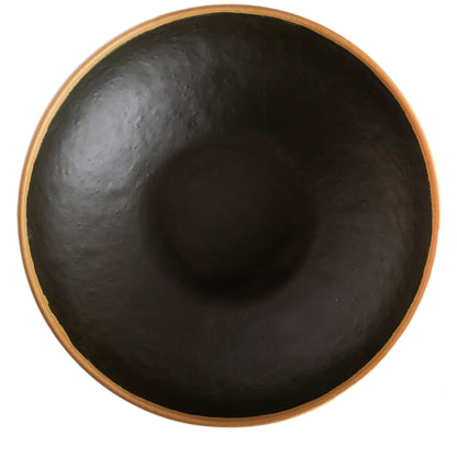 5.5 qt. Brown, Melamine, Large Display Bowl, (6 qt. rim-full), 13.5" Top Dia., 3.75" Deep, G.E.T. Pottery Market Glazed