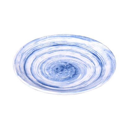 Melamine Round Plate - Navy Design