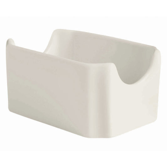 4" x 3" Bright White Porcelain Sugar Caddy, Corona Actualite (Stocked) (12 Pack)
