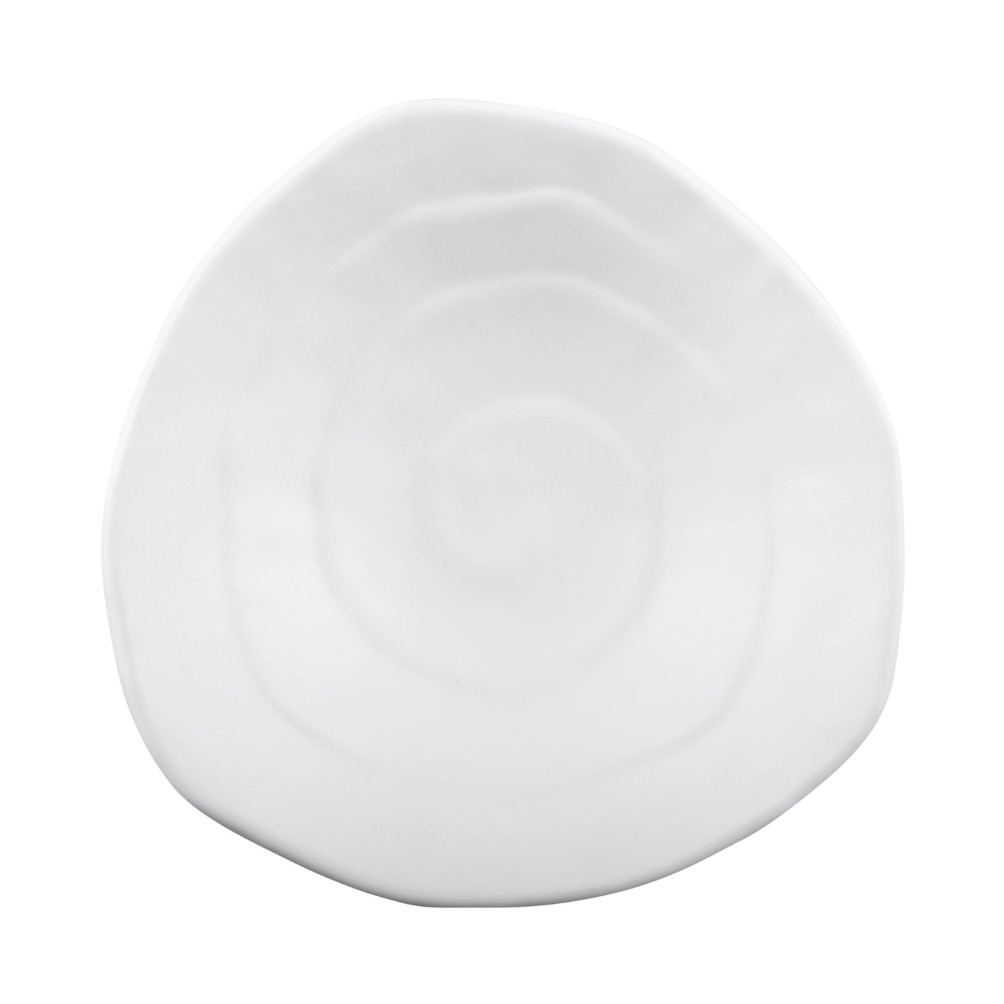 Melamine Irregular Edge Triangle Plate - White