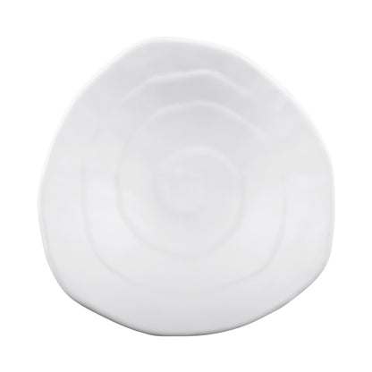 Melamine Irregular Edge Triangle Plate - White