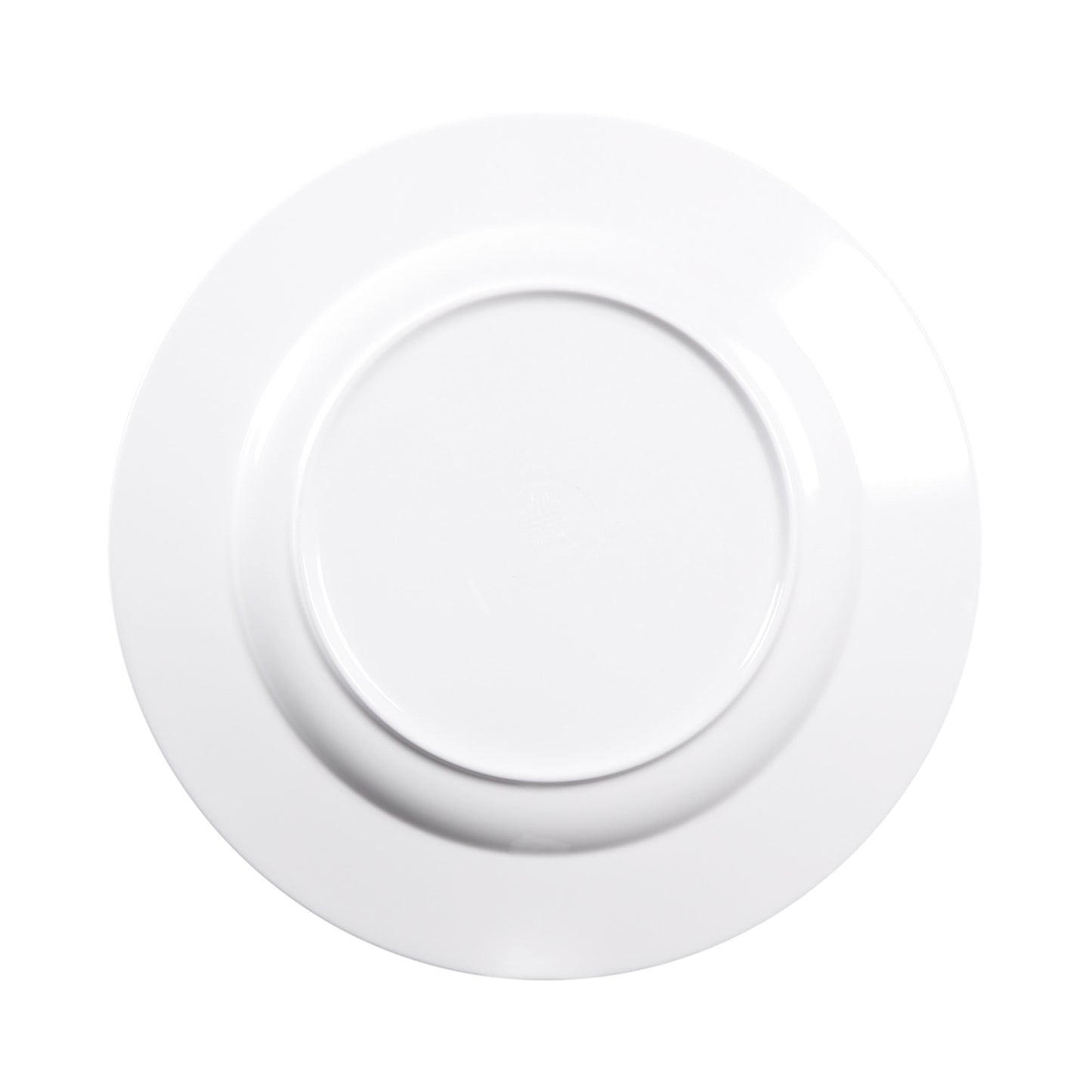 Melamine Round Crackle Plate - White
