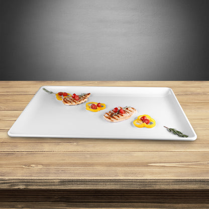 Melamine Rectangular Tray - White