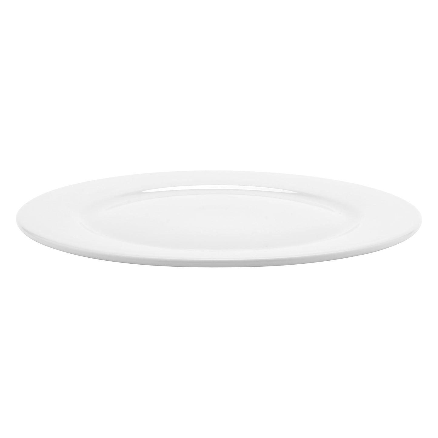 11" Bright White Porcelain Rolled Edge Plate, Corona Actualite (12 Pack)