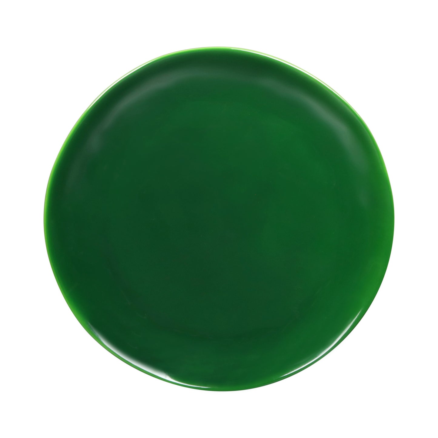 Melamine Round Plate - Green Glaze